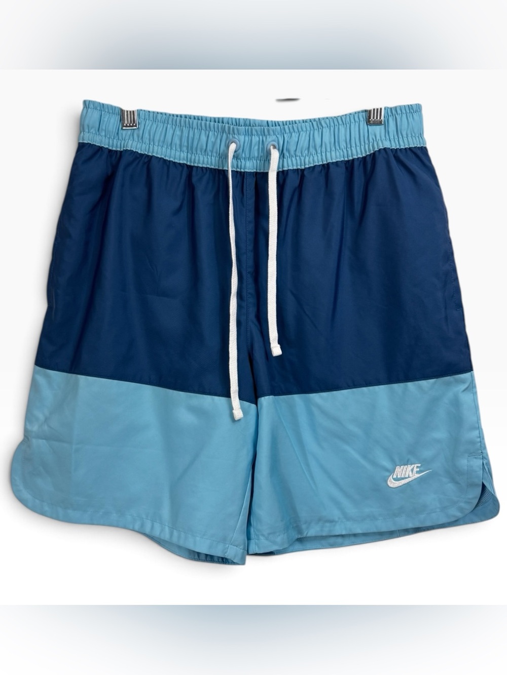 NWT Nike Sportswear Sport Essentials Men's Lined Flow Long Shorts Blue Sz Small
